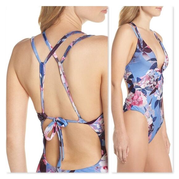 NWOT - BECCA Orchid Bloom One-Piece Swimsuit - Picture 2 of 12